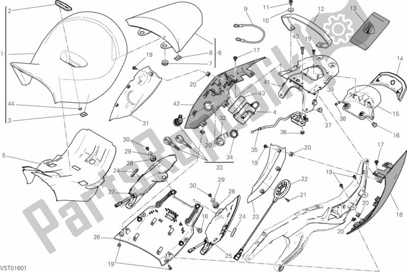 Tutte le parti per il Posto A Sedere del Ducati Diavel Xdiavel S Thailand 1260 2016